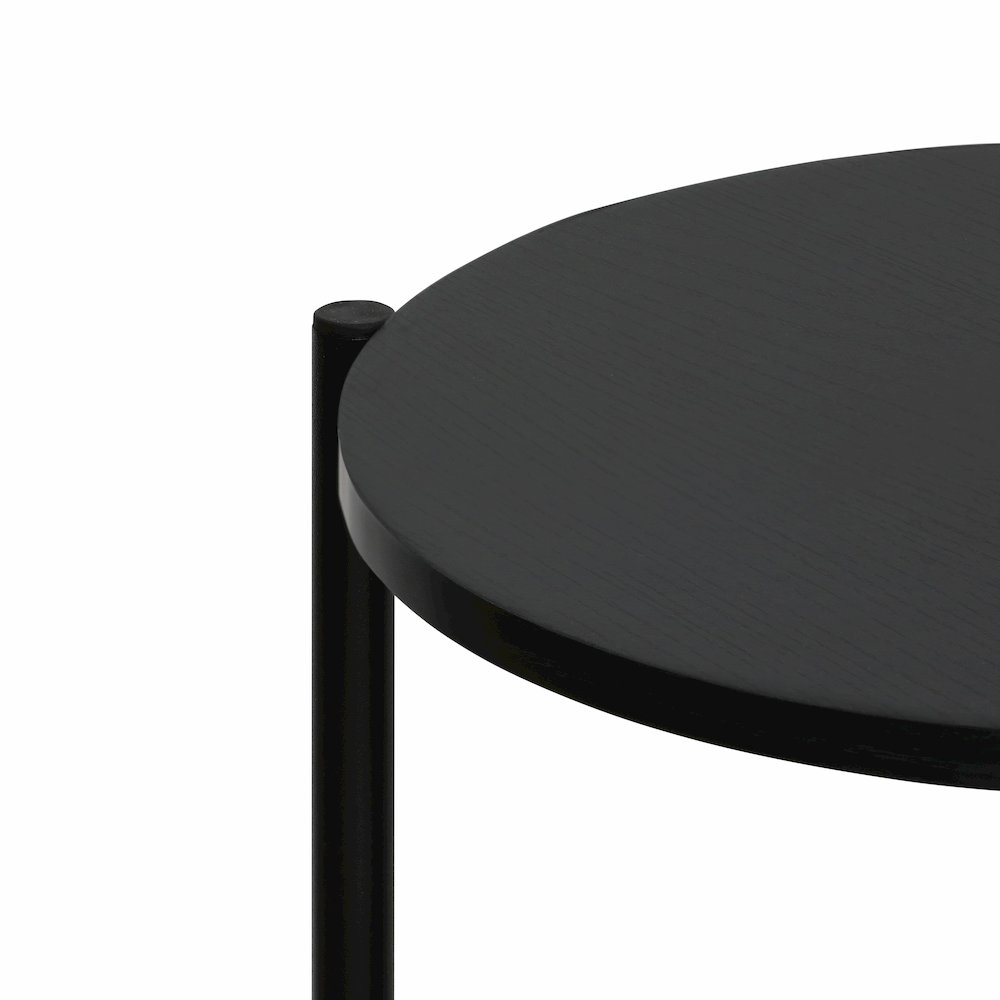 Besi 2-Tier Modern Tall Round Side End Table, Set of 2. Picture 5