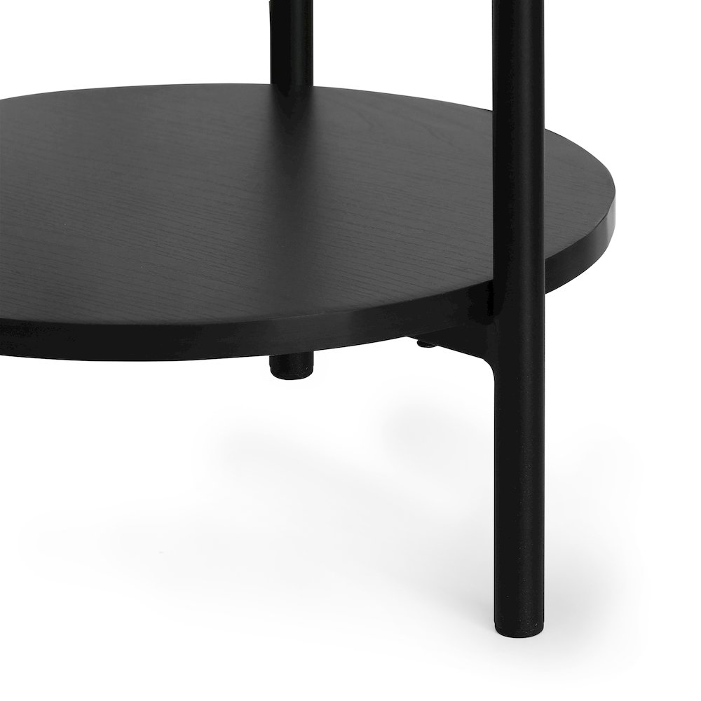 Besi 2-Tier Modern Tall Round Side End Table, Set of 2. Picture 6