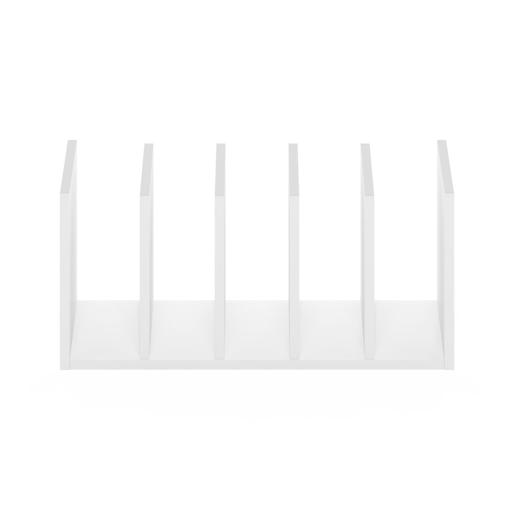Hermite Home Office Supplies Desktop Bookshelf Storage Organizer, White. Picture 3