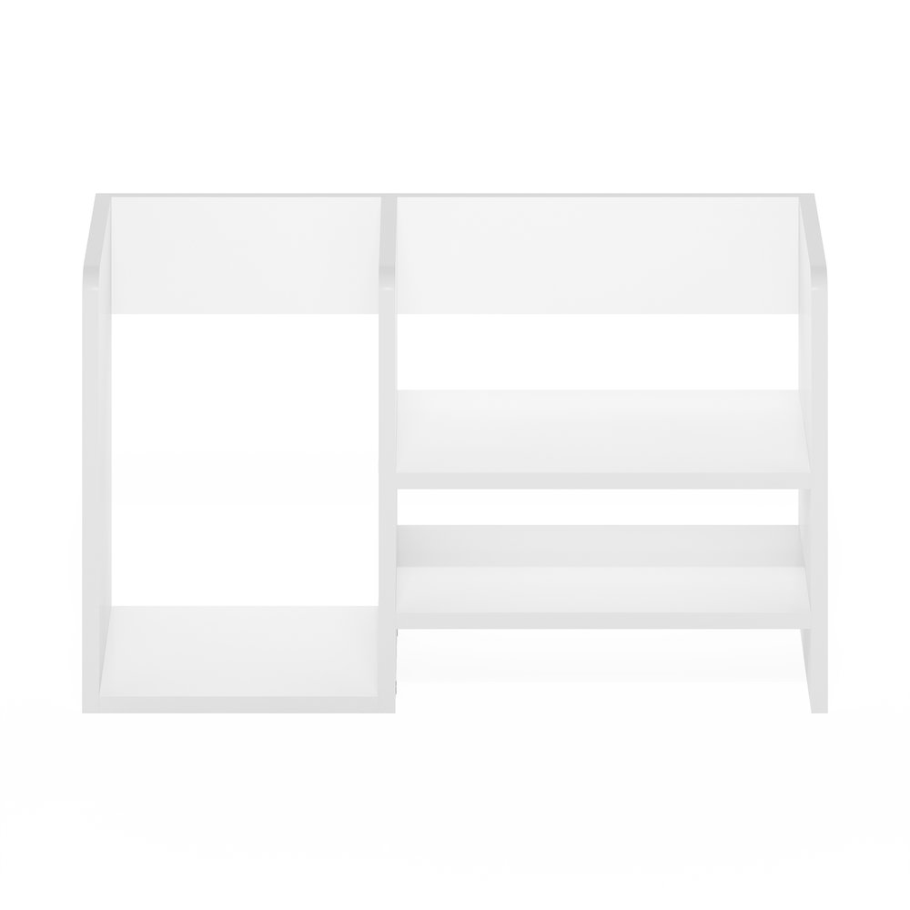 Hermite Wood Desktop Book and Home Office Supplies Storage Organizer, White. Picture 3
