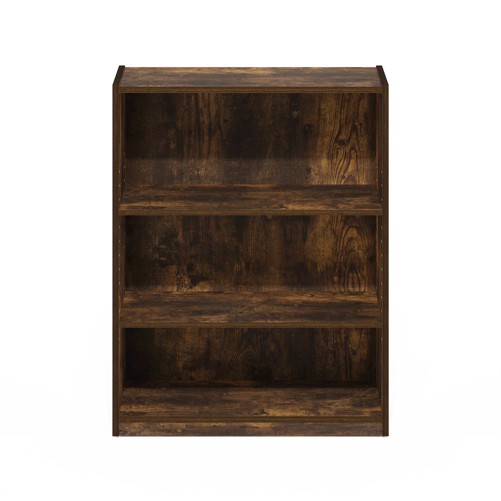 Gehry 3-Tier Bookcase, Bookshelf with Adjustable Shelves, Amber Pine. Picture 3