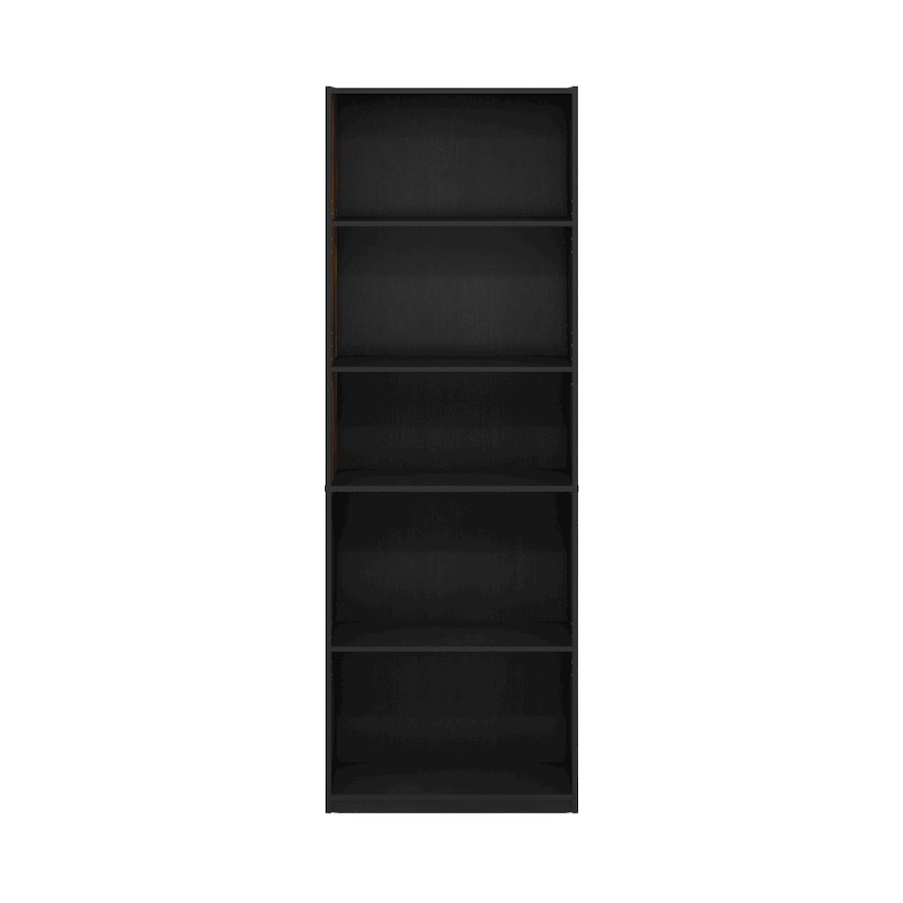 Gehry 5-Tier Bookcase, Bookshelf with Adjustable Shelves, Blackwood. Picture 3