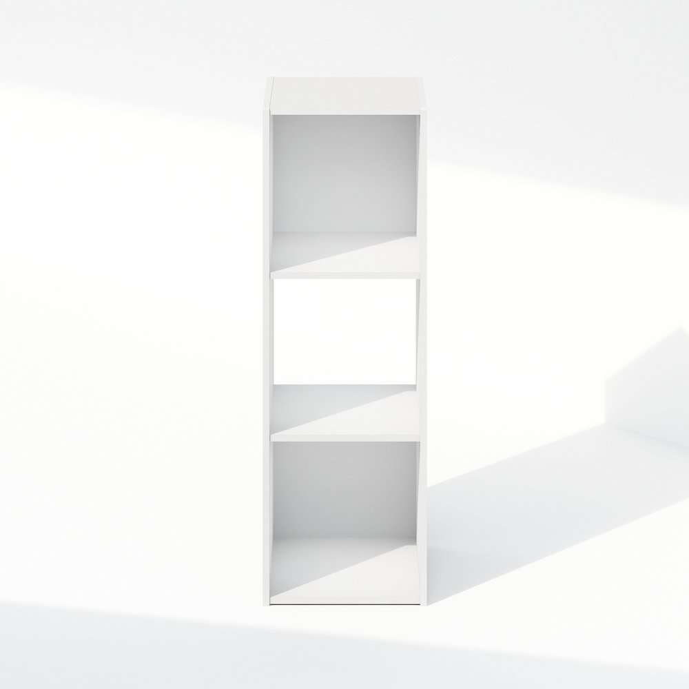 Pelli Cubic Storage Cabinet, Bookcase, Bookshelf, 3-Cube, White. Picture 3