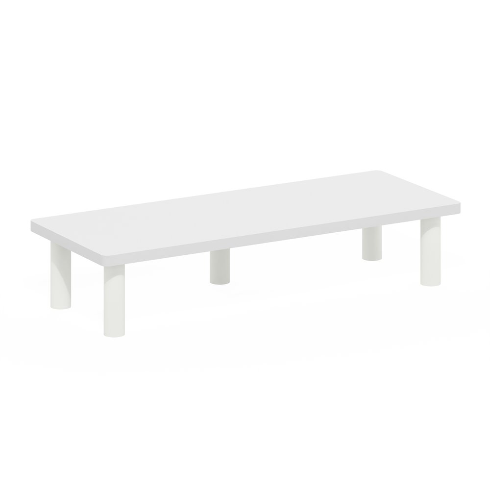 Turn-N-Tube Monitor Riser Stand, Plain White/White. Picture 1