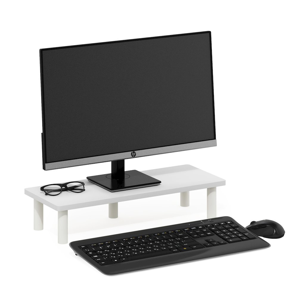 Turn-N-Tube Monitor Riser Stand, Plain White/White. Picture 5