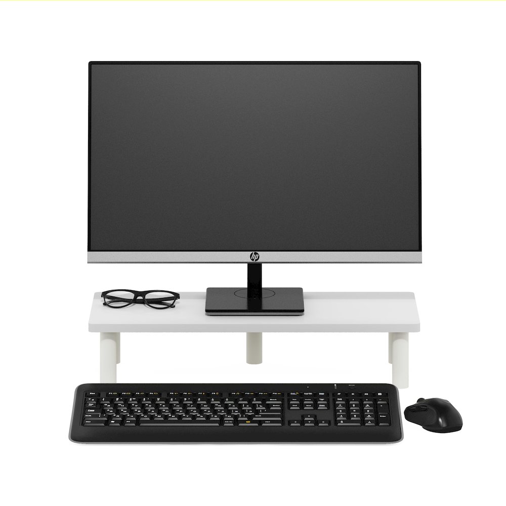 Turn-N-Tube Monitor Riser Stand, Plain White/White. Picture 6