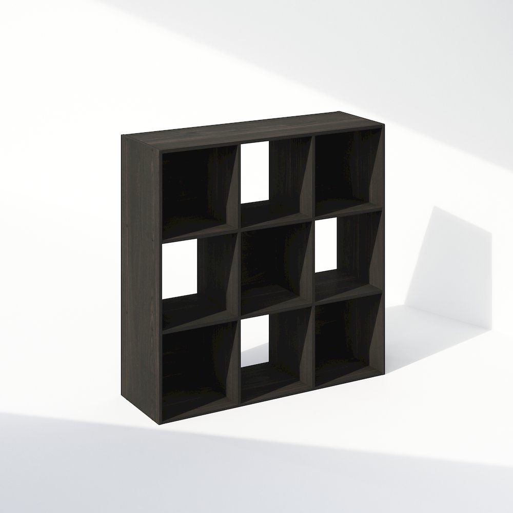 Pelli Cubic Storage Cabinet, Bookcase, Bookshelf, 9-Cube, Espresso. Picture 1