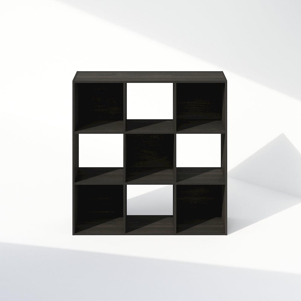 Pelli Cubic Storage Cabinet, Bookcase, Bookshelf, 9-Cube, Espresso. Picture 3