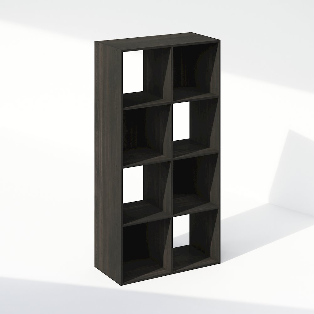 Pelli Cubic Storage Cabinet, Bookcase, Bookshelf, 8-Cube, Espresso. Picture 1