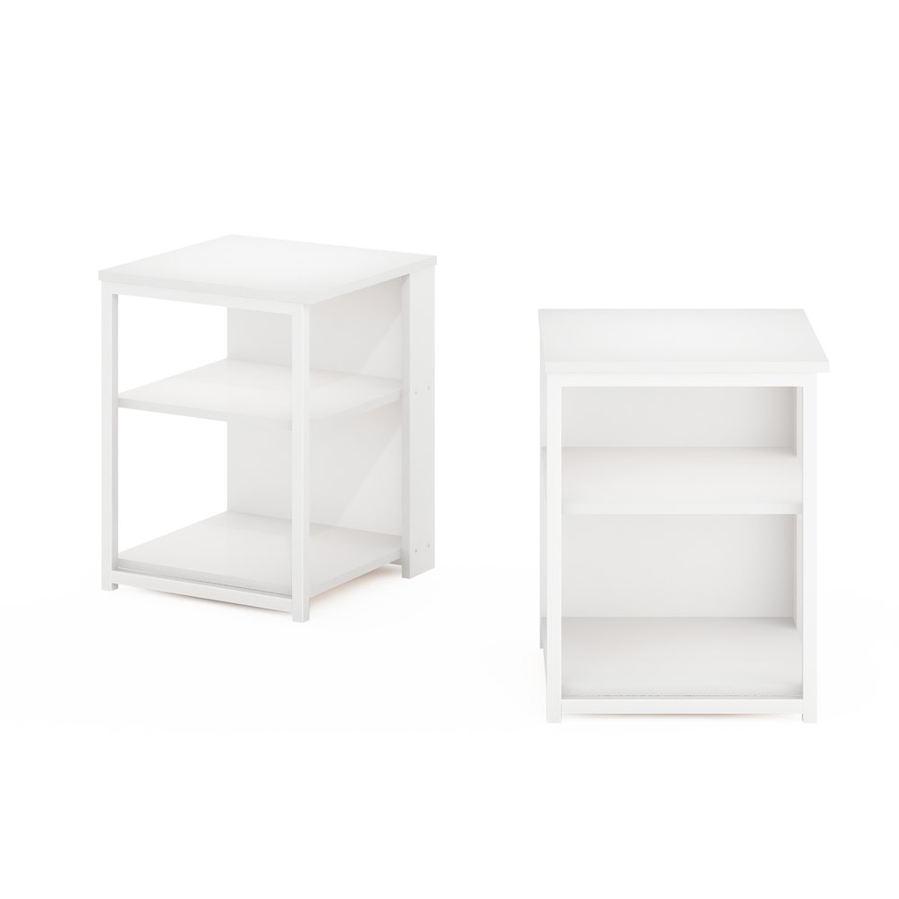 Camnus Modern Living End Table, Set of 2, Solid White/White. Picture 4