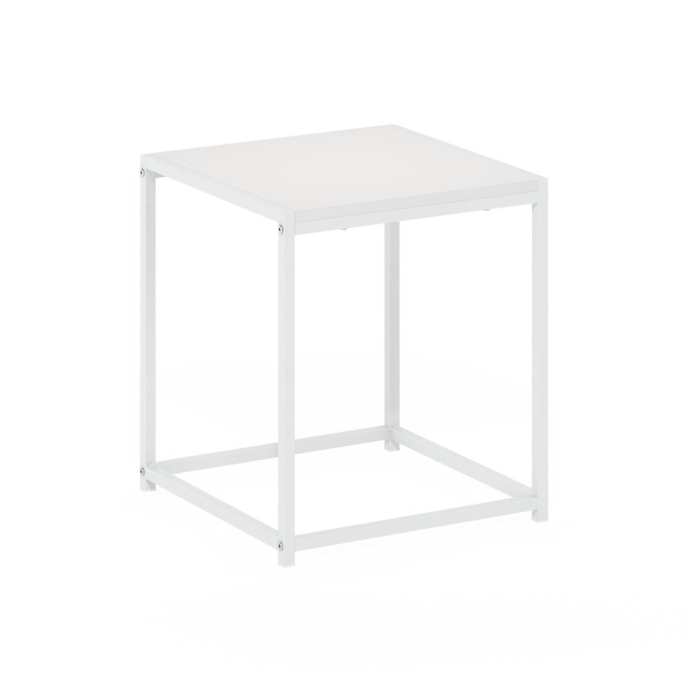 Camnus Modern Living End Table, Solid White/White. Picture 1
