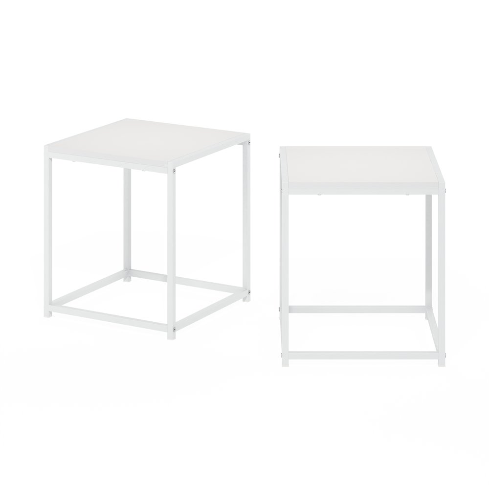 Camnus Modern Living End Table, Solid White/White, Set of 2. Picture 3