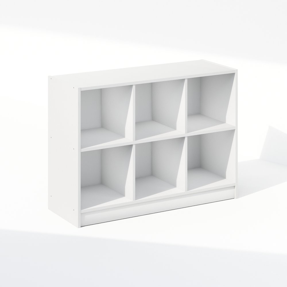 Basic 3x2 Cube Organizer Shelf Storage, Bookcase, White. Picture 1