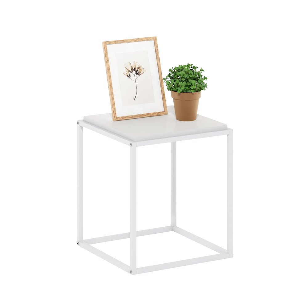 Moretti Modern Lifestyle Stackable Shelf, 1-Tier, Solid White/White. Picture 4