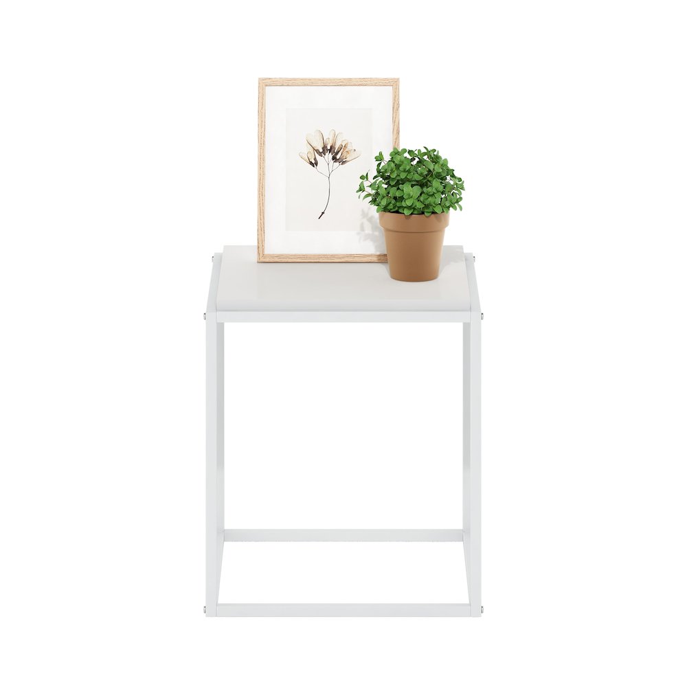 Moretti Modern Lifestyle Stackable Shelf, 1-Tier, Solid White/White. Picture 5