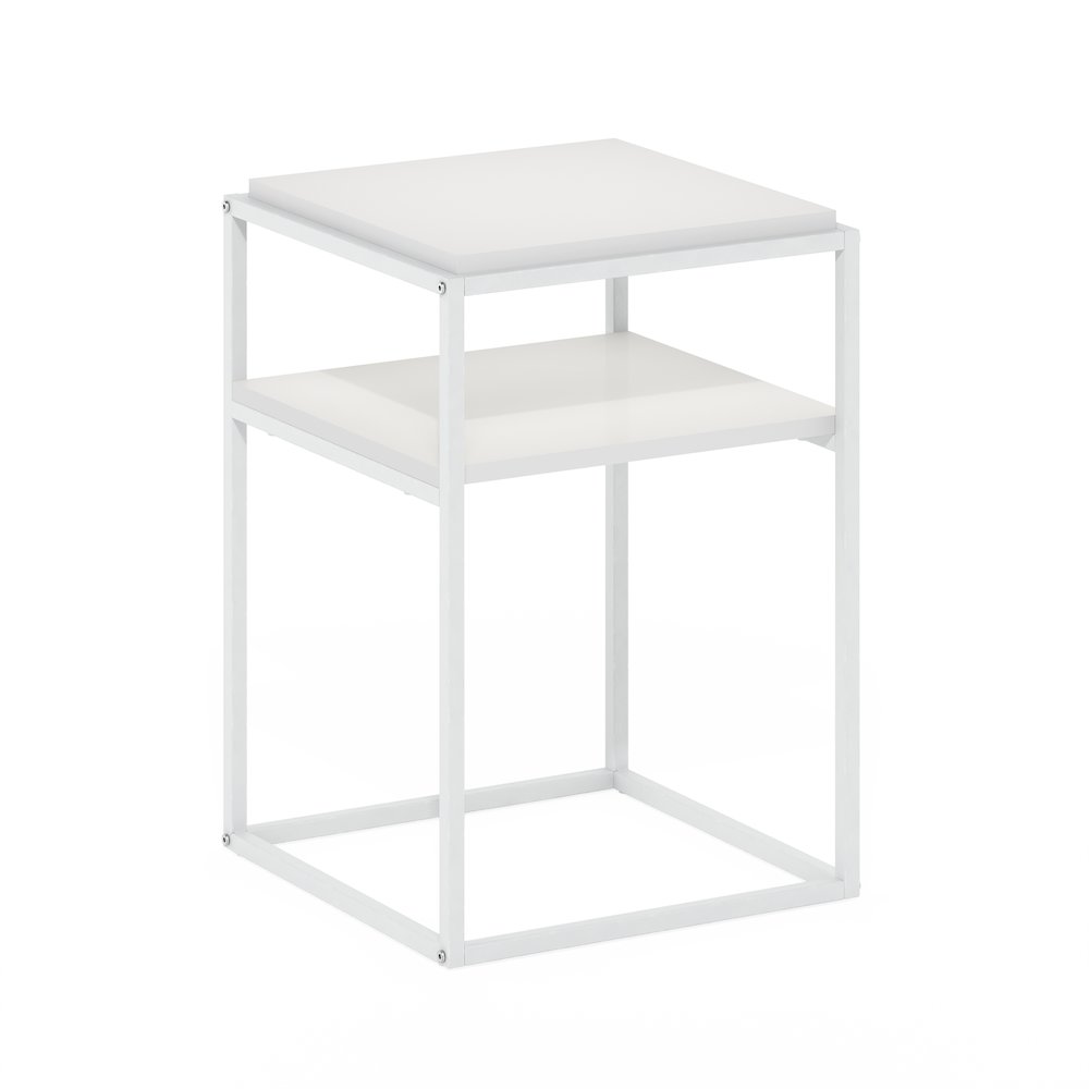 Moretti Modern Lifestyle Stackable Shelf, 2-Tier, Solid White/White. Picture 1