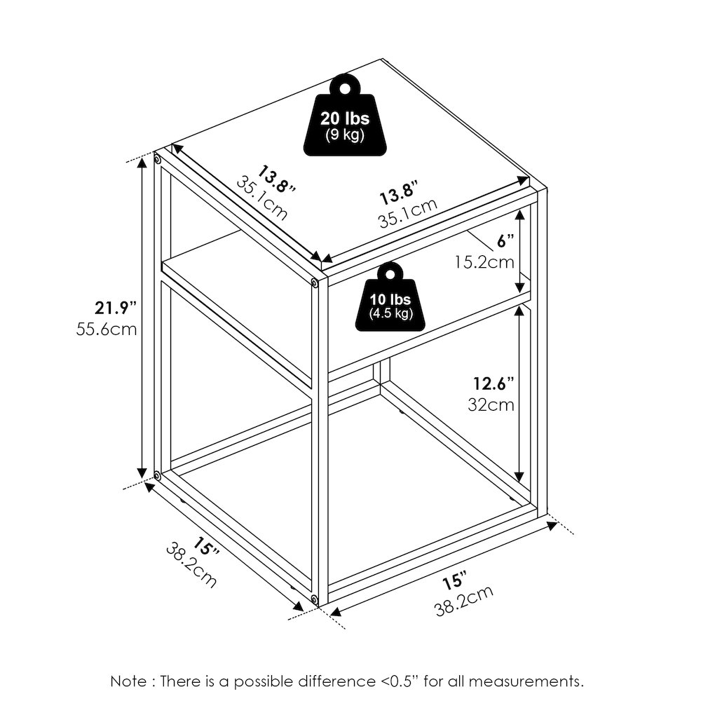 Moretti Modern Lifestyle Stackable Shelf, 2-Tier, Solid White/White. Picture 2