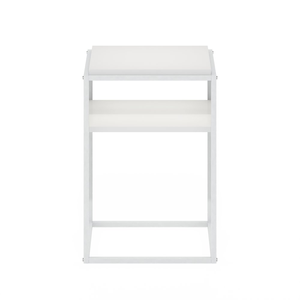 Moretti Modern Lifestyle Stackable Shelf, 2-Tier, Solid White/White. Picture 3