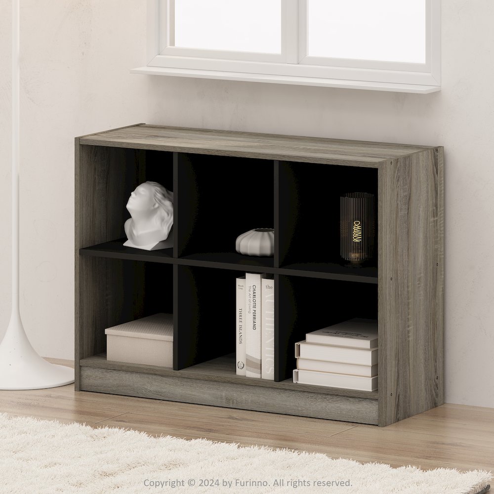 Basic 3x2 Cube Organizer Shelf Storage, Bookcase, French Oak. Picture 4