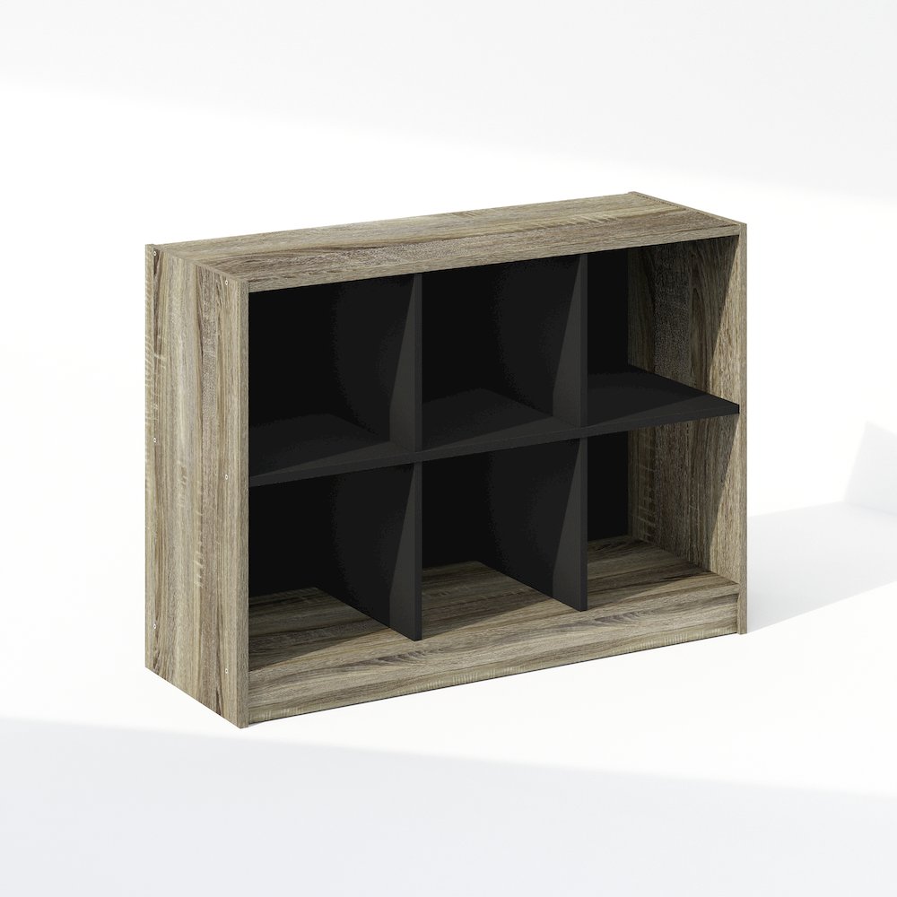 Basic 3x2 Cube Organizer Shelf Storage, Bookcase, French Oak. Picture 1