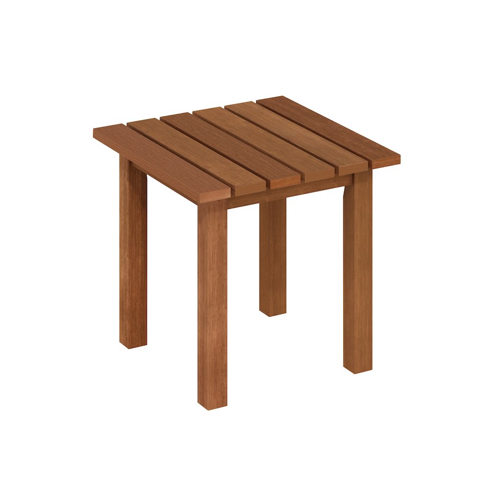 Tioman Hardwood Outdoor Patio End Table, Side Table in Teak Oil, Natural. Picture 1