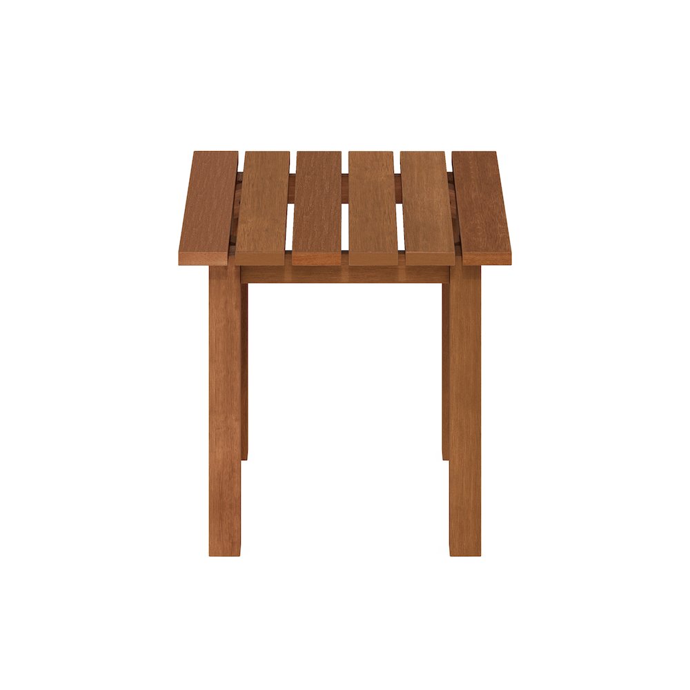 Tioman Hardwood Outdoor Patio End Table, Side Table in Teak Oil, Natural. Picture 3