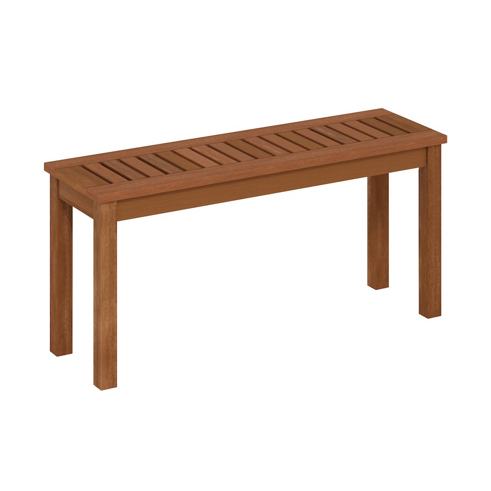 Outdoor Bench, Backless Garden Bench, for Patio, Deck, Garden, Light Wood. Picture 1