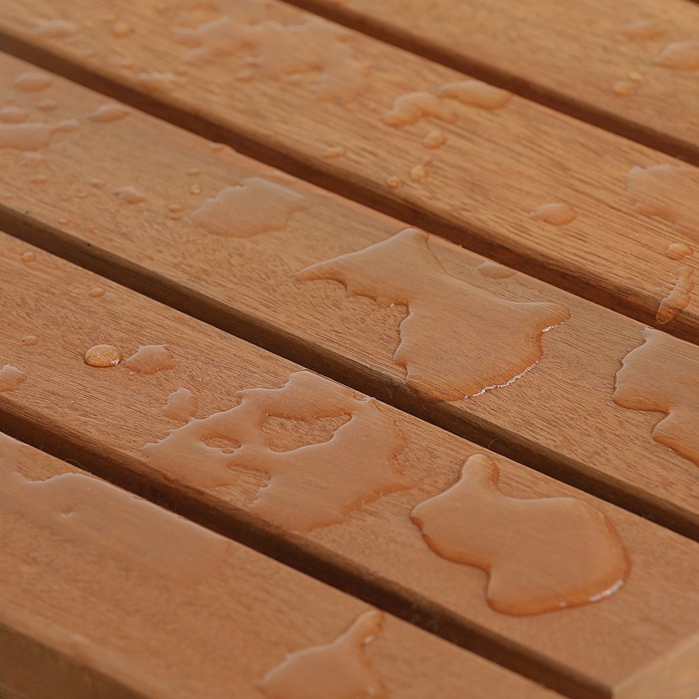 Outdoor Bench, Backless Garden Bench, for Patio, Deck, Garden, Light Wood. Picture 8