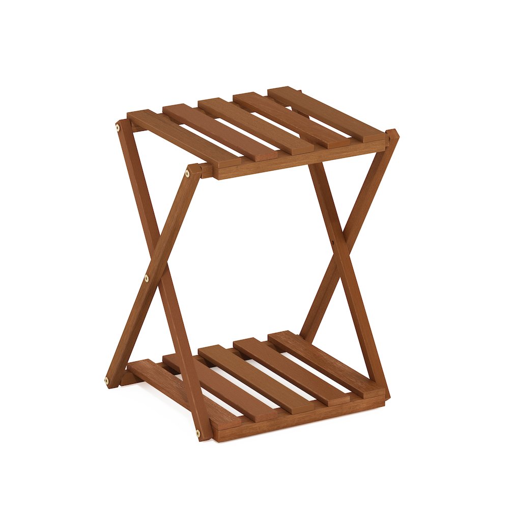 Outdoor Toolless Multipurpose Folding Display Shelf, Plant Stand, Side Table. Picture 1