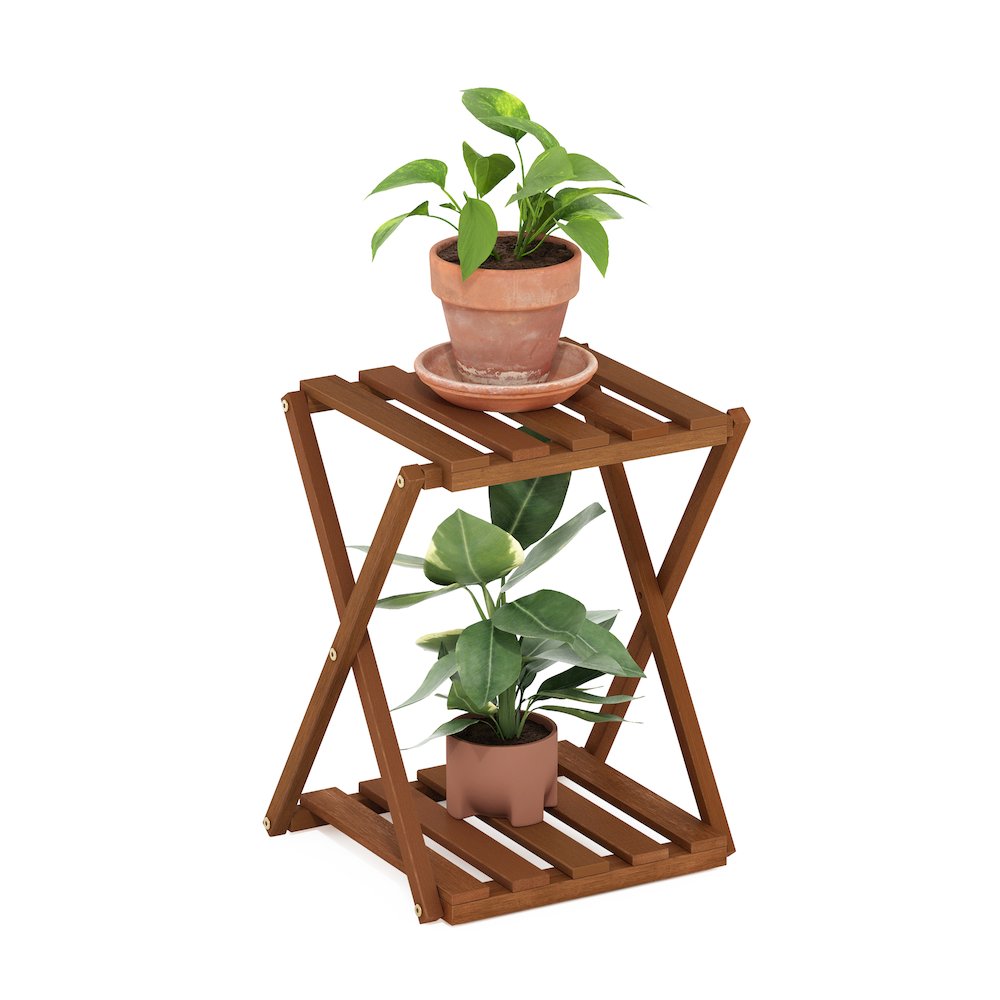 Outdoor Toolless Multipurpose Folding Display Shelf, Plant Stand, Side Table. Picture 4