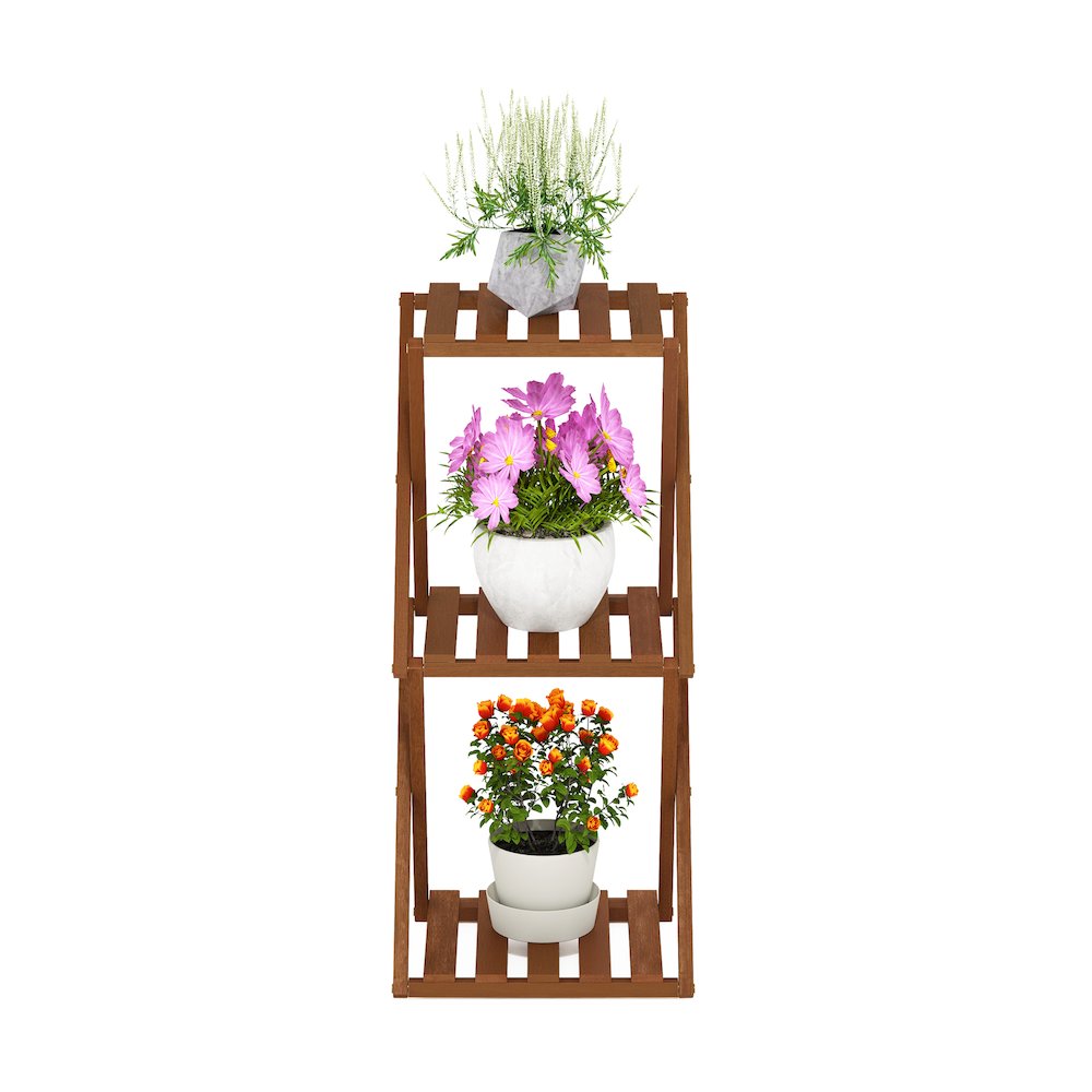Outdoor Toolless Multipurpose Folding Display Shelf, Plant Stand, Side Table. Picture 5