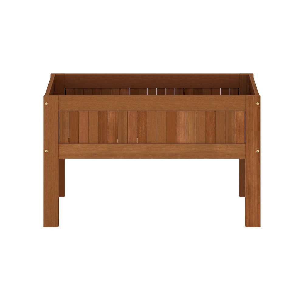 Outdoor Elevated Standing Planter Box, Raised Garden Bed with Legs, Natural. Picture 3