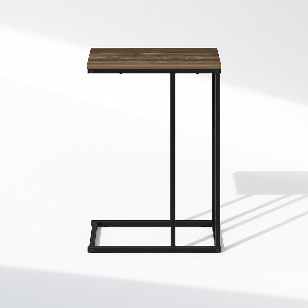C-Shaped Side Table, End Table for Couch, Sofa & Bed with Metal Frame. Picture 3