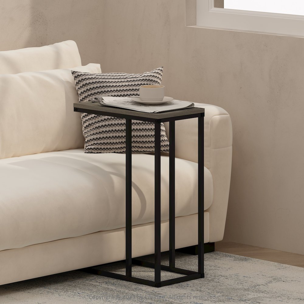 C-Shaped Side Table, End Table for Couch, Sofa & Bed. Picture 6