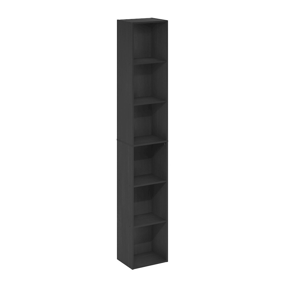 Luder 6-Tier Open Shelf Bookcase, Blackwood. Picture 1