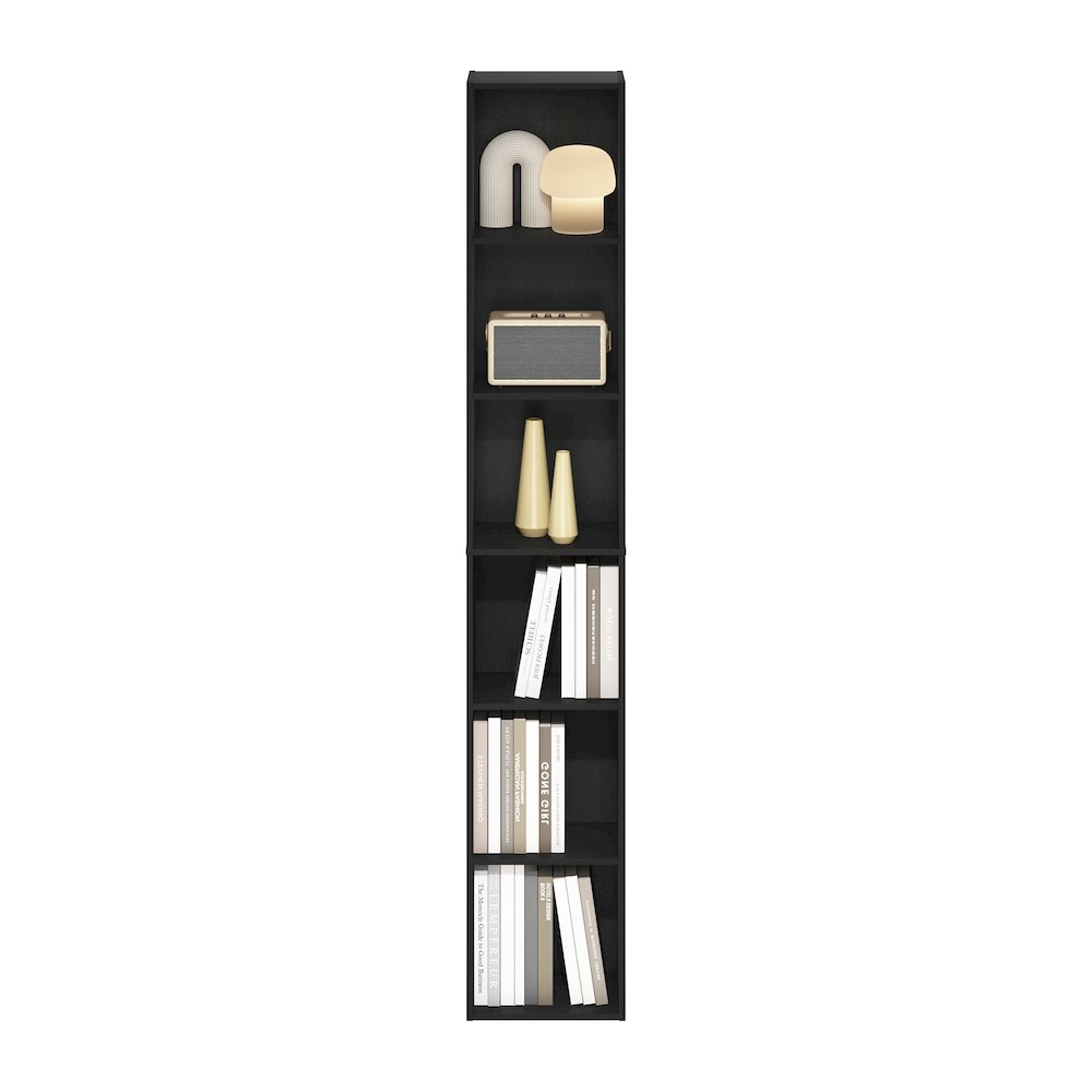 Luder 6-Tier Open Shelf Bookcase, Blackwood. Picture 5