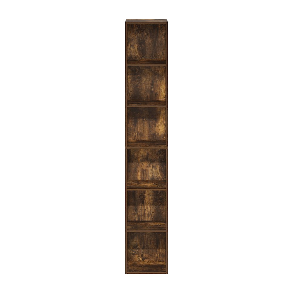 Luder 6-Tier Open Shelf Bookcase, Amber Pine. Picture 3