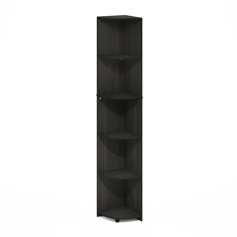 Econ 5-Tier Corner Shelf Bookcase, Bookshelf, Espresso. Picture 1