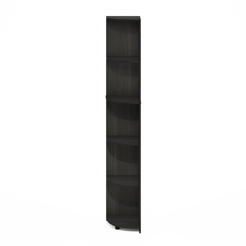 Econ 5-Tier Corner Shelf Bookcase, Bookshelf, Espresso. Picture 3
