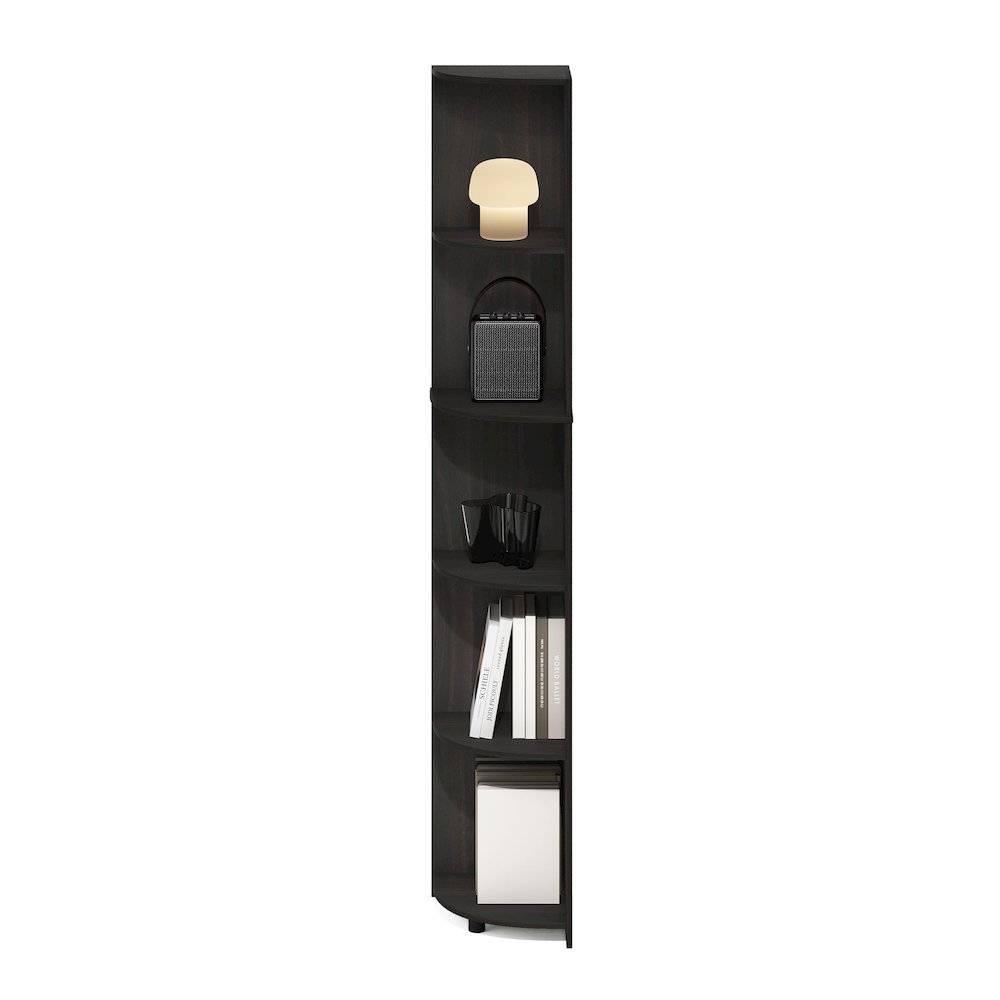 Econ 5-Tier Corner Shelf Bookcase, Bookshelf, Espresso. Picture 5