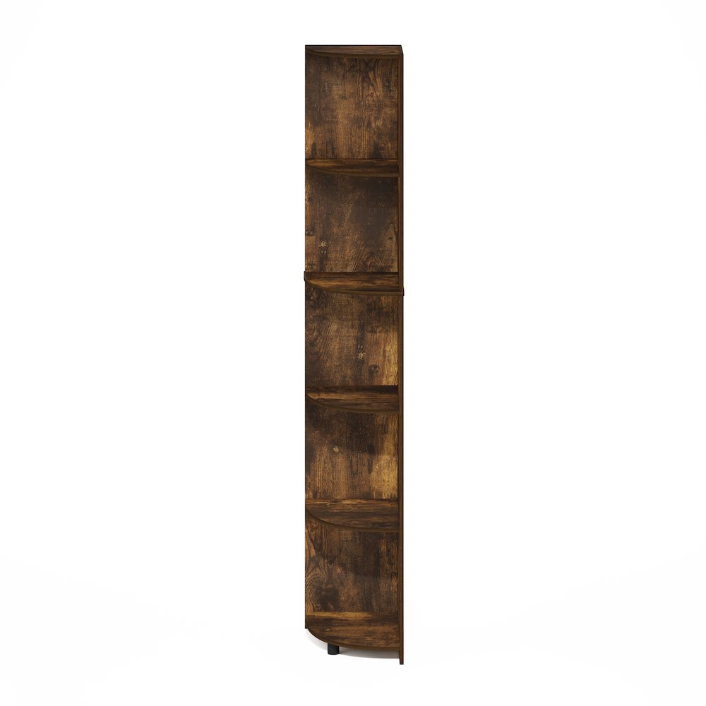 Econ 5-Tier Corner Shelf Bookcase, Bookshelf, Amber Pine. Picture 3