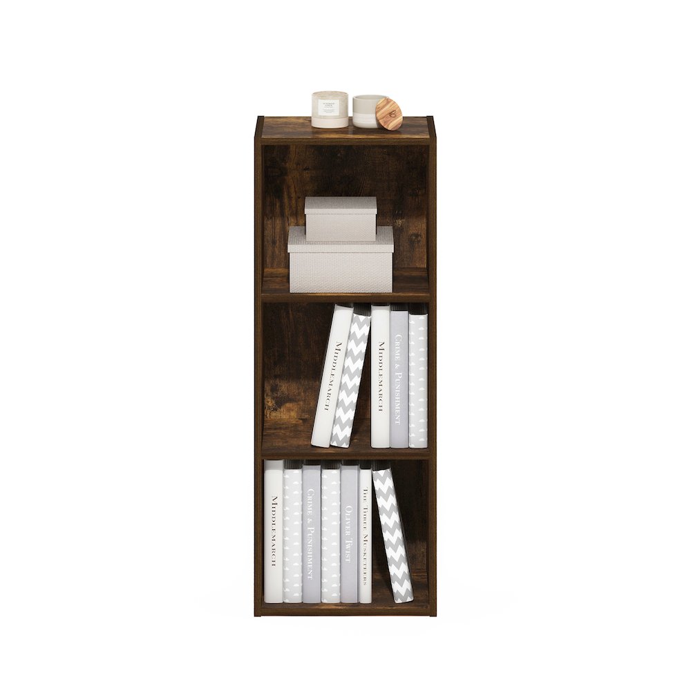 Luder 3-Tier Open Shelf Bookcase, Amber Pine. Picture 5
