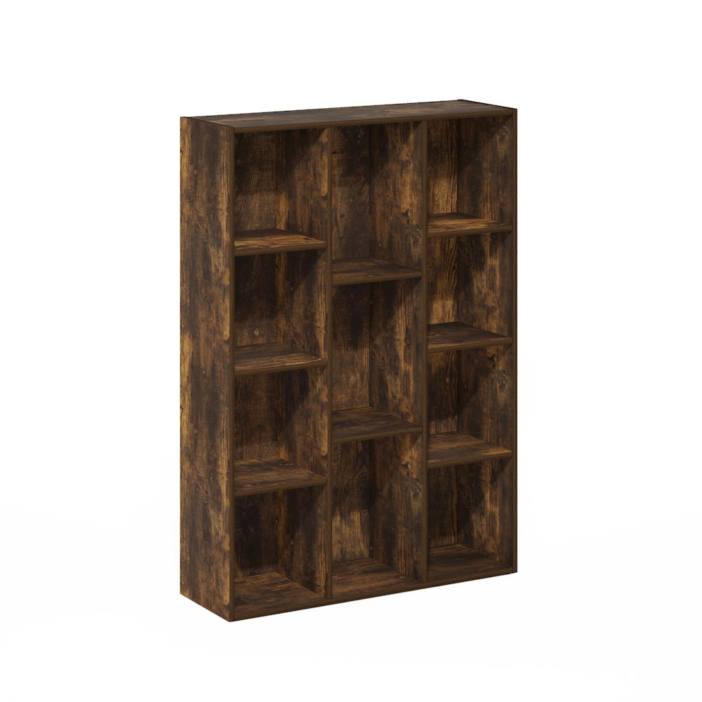 Luder 11-Cube Reversible Open Shelf Bookcase, Amber Pine. Picture 1