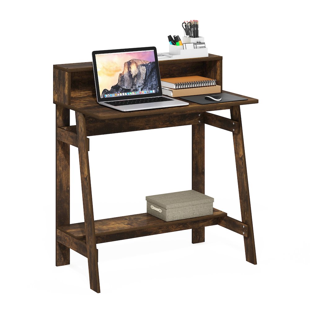 Simplistic A Frame Computer Desk, Amber Pine. Picture 4