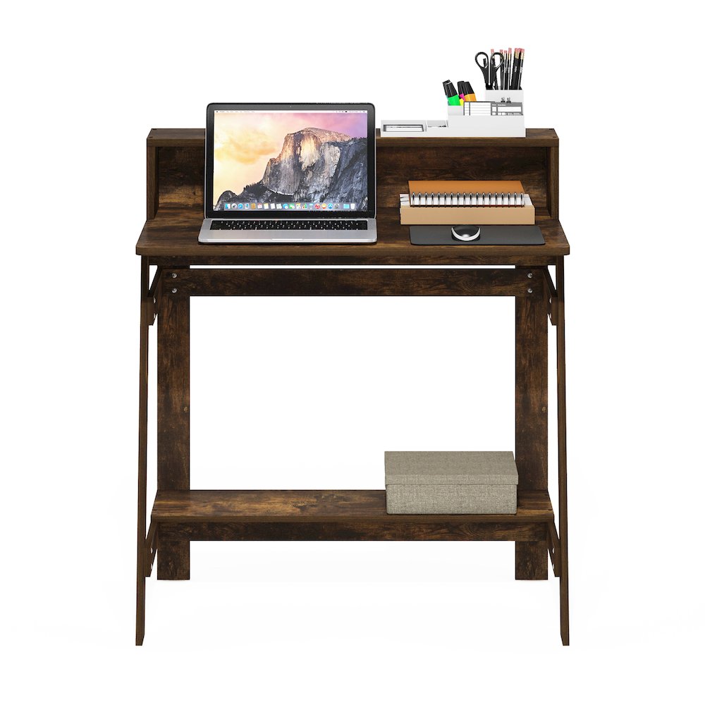 Simplistic A Frame Computer Desk, Amber Pine. Picture 5