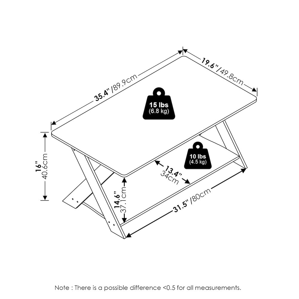 Modern Simplistic Criss-Crossed Coffee Table, Amber Pine. Picture 6
