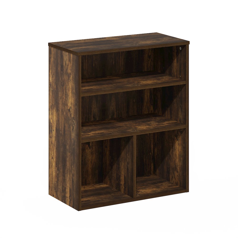 Pasir 3 Tier Display Bookcase, Amber Pine. Picture 1