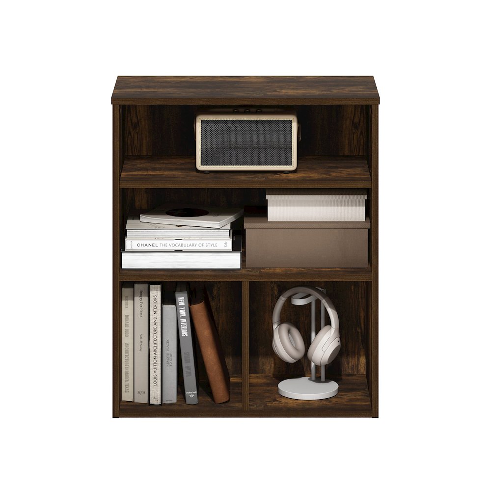 Pasir 3 Tier Display Bookcase, Amber Pine. Picture 5