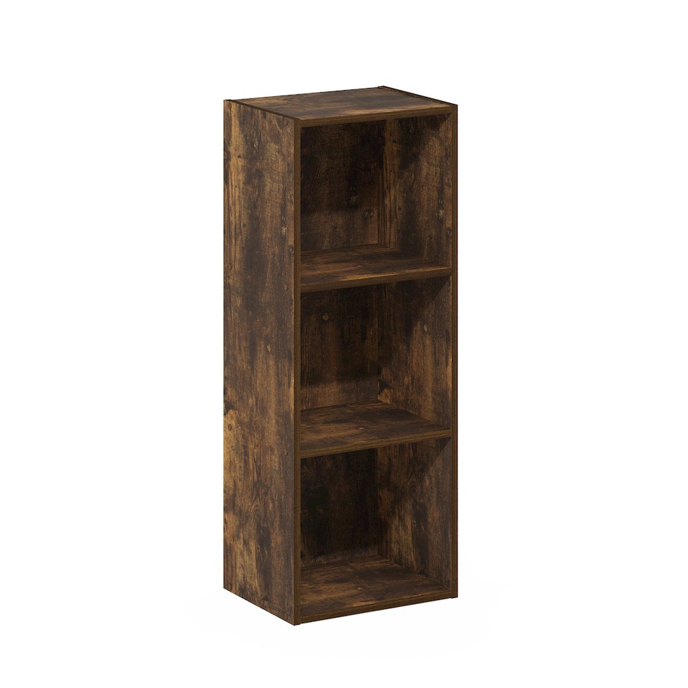 Pasir 3-Tier No Tool Assembly Open Shelf Bookcase, Amber Pine. Picture 1