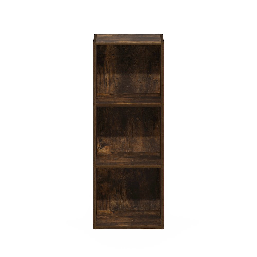 Pasir 3-Tier No Tool Assembly Open Shelf Bookcase, Amber Pine. Picture 3